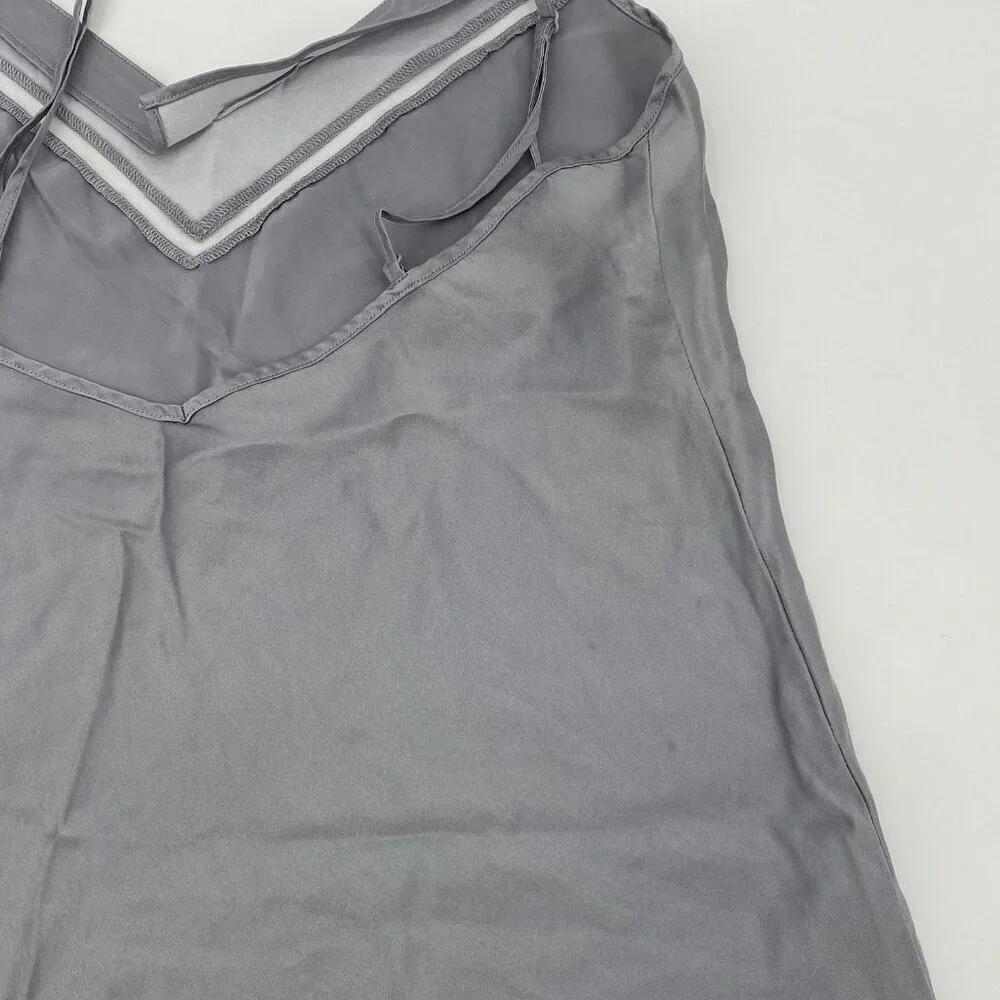 Simone Perele Size 2 Nocturne Sleep Dress Chemise Silk Blend Gray